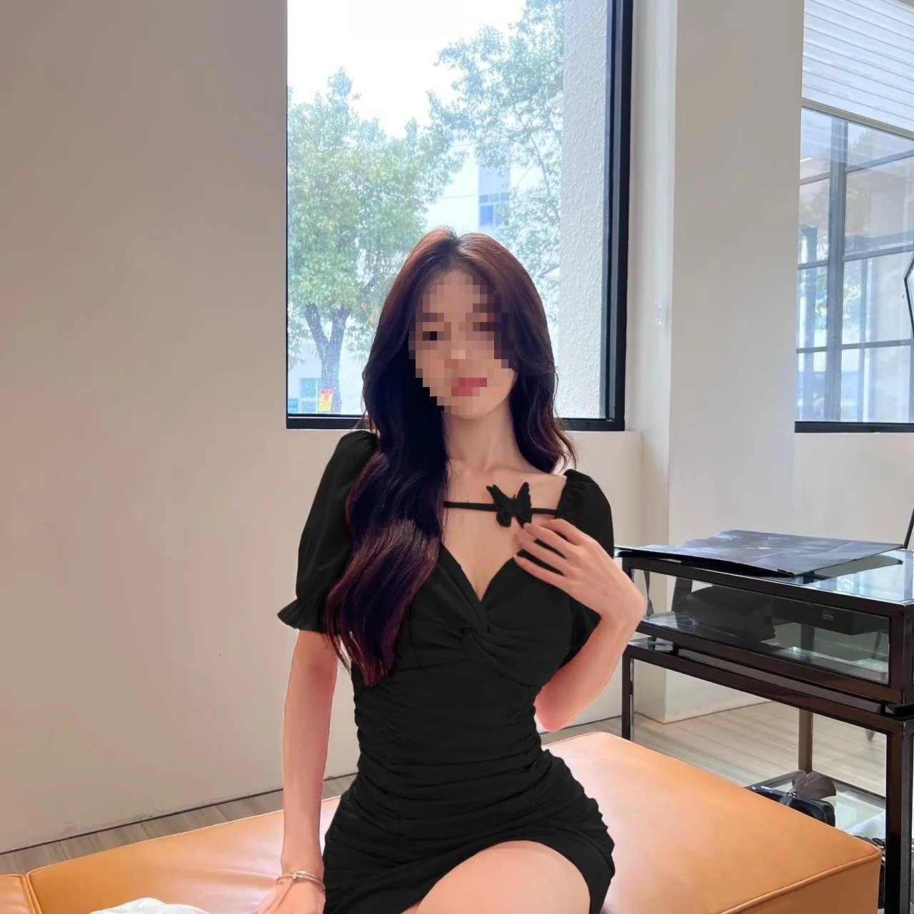 Abito rosa sexy a maniche corte Gonna aderente attillata a pieghe taglio basso per il lavoro di night club Abito estivo in stile cinese retrò 5