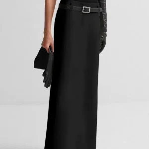 Yeezzi 2025 Nuova selezione elegante femminile urbana Nero Bianco Elegante gonne dritte Gonne lunghe estive a vita alta per donna 1