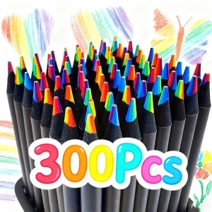 1-300 pezzi arcobaleno disegno matita colorata matite di legno nero regalo di festival per schizzi scarabocchi colorazione pittura matita colorata 1