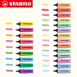 Evidenziatore Stabilo da 6/9/15 pezzi per gli studenti per marcare punti chiave, più colori tra cui scegliere Materiale scolastico Kawaii 1