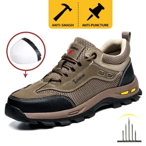 Nuove scarpe da uomo Scarpe antinfortunistiche da lavoro estive, Scarpe da lavoro anti-perforanti da uomo, Scarpe protettive, Stivali antinfortunistici 1