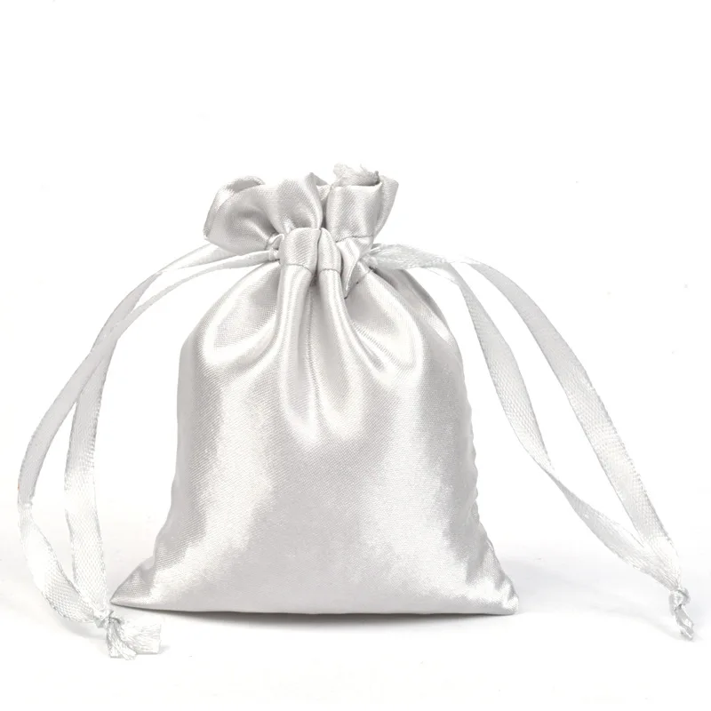 Sacchetti con coulisse in raso di seta con foto personalizzate 20-100 pezzi Sacchetti per gioielli per bomboniere per feste di nozze Sacchetti per imballaggio regalo Lotto sfuso 6