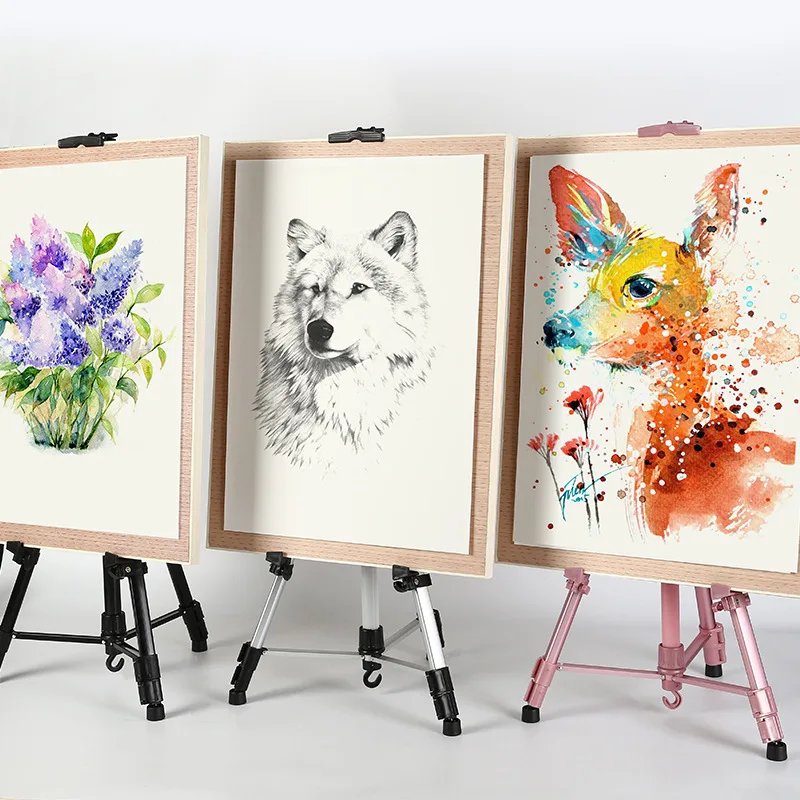 Cavalletto portatile pieghevole per schizzi in metallo, materiale metallico, 50-150 cm, regolabile per pittura all'aperto, vassoio 33 * 10 cm opzionale 6
