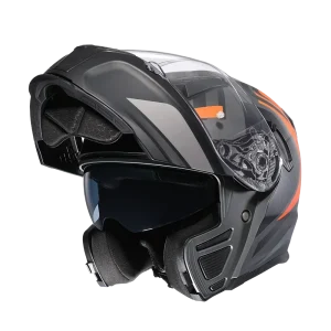 Casco moto integrale con doppia visiera Casco moto apribile Cyril con slot Bluetooth per casco omologato DOT per adulti 1