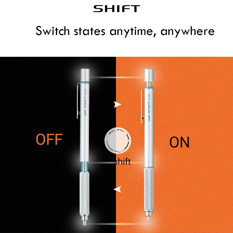 Uni Matita meccanica M51010 SHIFT Disegno in metallo lapiseira professionale 0,3/0,5/0,7/0,9 mm Materiale basso centro di gravità scolastico 6