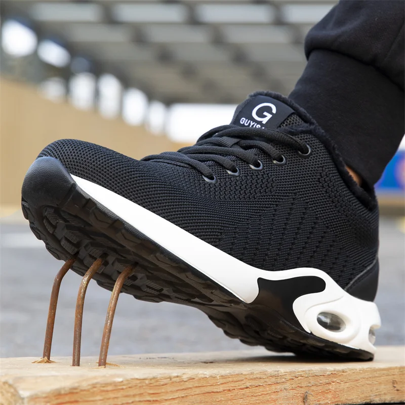 Calde scarpe da lavoro antinfortunistiche invernali in peluche per uomo Puntale in acciaio indistruttibile Stivali da lavoro antichi Scarpe da ginnastica Calzature maschili 5