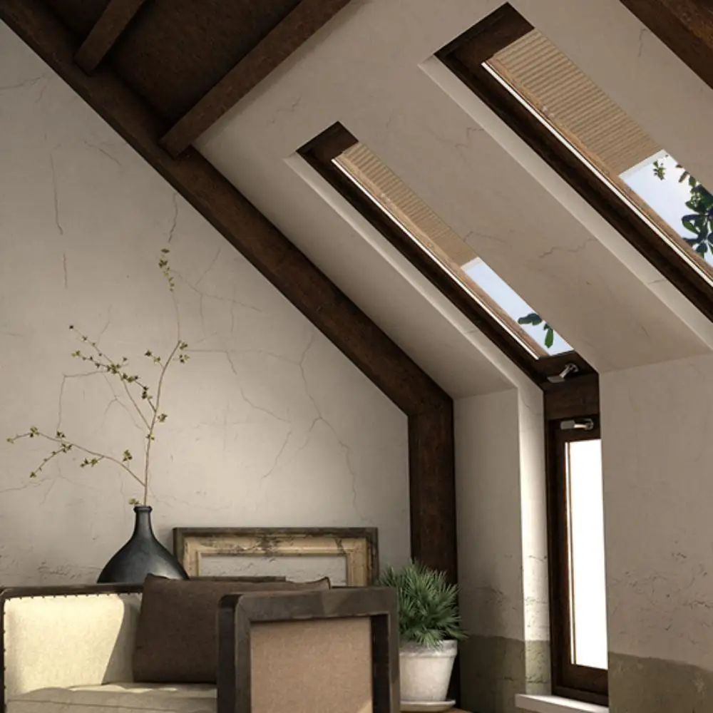 TIPIACE Paralumi per finestre completamente oscuranti in tessuto, tende cellulari a nido d'ape senza fili, motivo manuale, lucernario 5