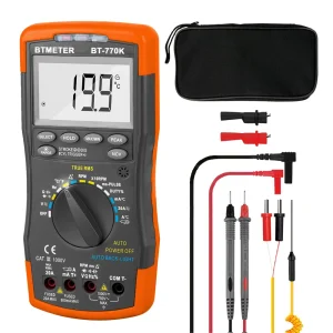 Multimetro digitale BT-770K Auto range per Dwell Angle Pulse larghezza Tach temperatura Duty Test di resistenza alla tensione di corrente 1