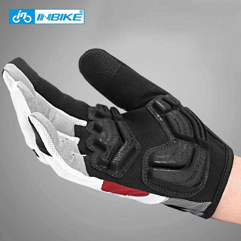 Guanti da ciclismo INBIKE Full Finger guanti da bicicletta MTB durevoli per l'equitazione accessori per moto all'aperto Touch Screen imbottiti IF239 1