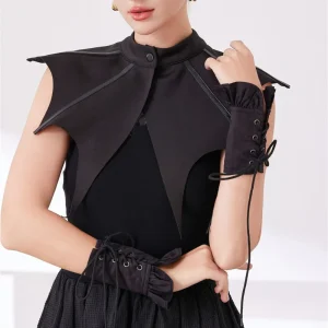 Colletto vittoriano Colletto con ali di pipistrello gotico e polsini Steampunk Halloween l Cravatta Jabot in pizzo Colletto staccabile Lolita gotico 1