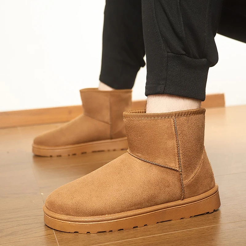 2025 Stivali invernali gialli Uomo Donna Stivali da neve Taglia grande 36-49 Comfort Peluche Stivali da uomo caldi Casual Slip-On Stivaletti con plateau da uomo 2