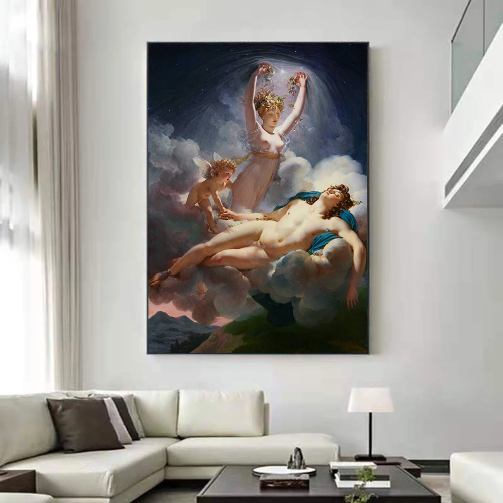 Famoso dipinto arte guin Aurora e ephalus poster e stampe su tela pittura immagini di arte della parete per soggiorno decorazioni per la casa 2