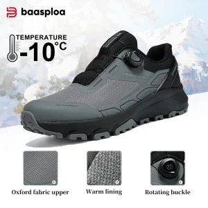 Baasploa Scarpe da trekking da uomo Scarpe da arrampicata all'aperto Mesh Scarpe da passeggio da viaggio traspiranti Sneaker comoda da uomo antiscivolo resistente all'usura 1