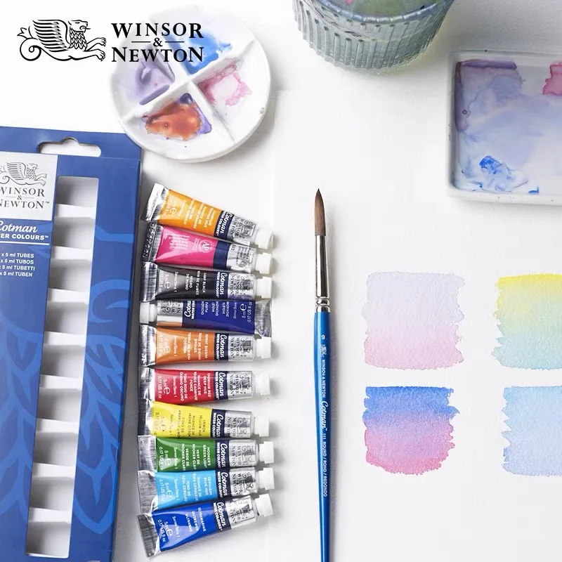 Winsor & Newton Cotman Set di colori ad acquerello 10/20 colori 5 ml (0,17 once) Tubi di alluminio Principianti Aquarela Pittura Rifornimenti d'arte 4