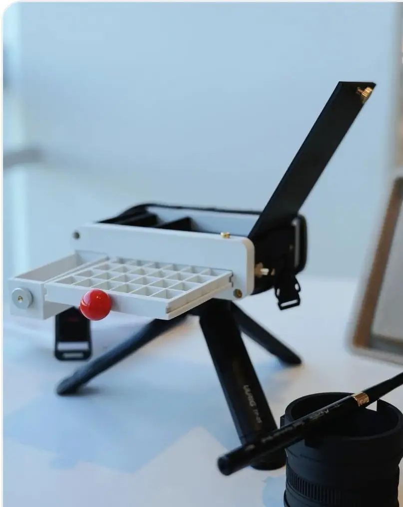 Pittura Fotocamera Scatola di vernice Tavolozza di cornici Schizzo esterno Cavalletto Design Regalo creativo 3