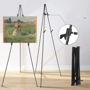 Espositore da cavalletto di base alto 66", poster da pavimento istantaneo pieghevole e portatile per le arti della pittura di visualizzazione di poster di cartelli di nozze 1