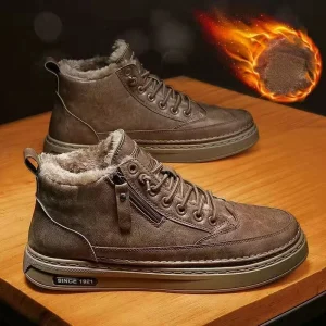 Scarpe invernali in cotone caldo da uomo 2024 New Classic Fashion Retro Peluche Comodi stivali da neve antiscivolo Scarpe casual per sport all'aria aperta 1