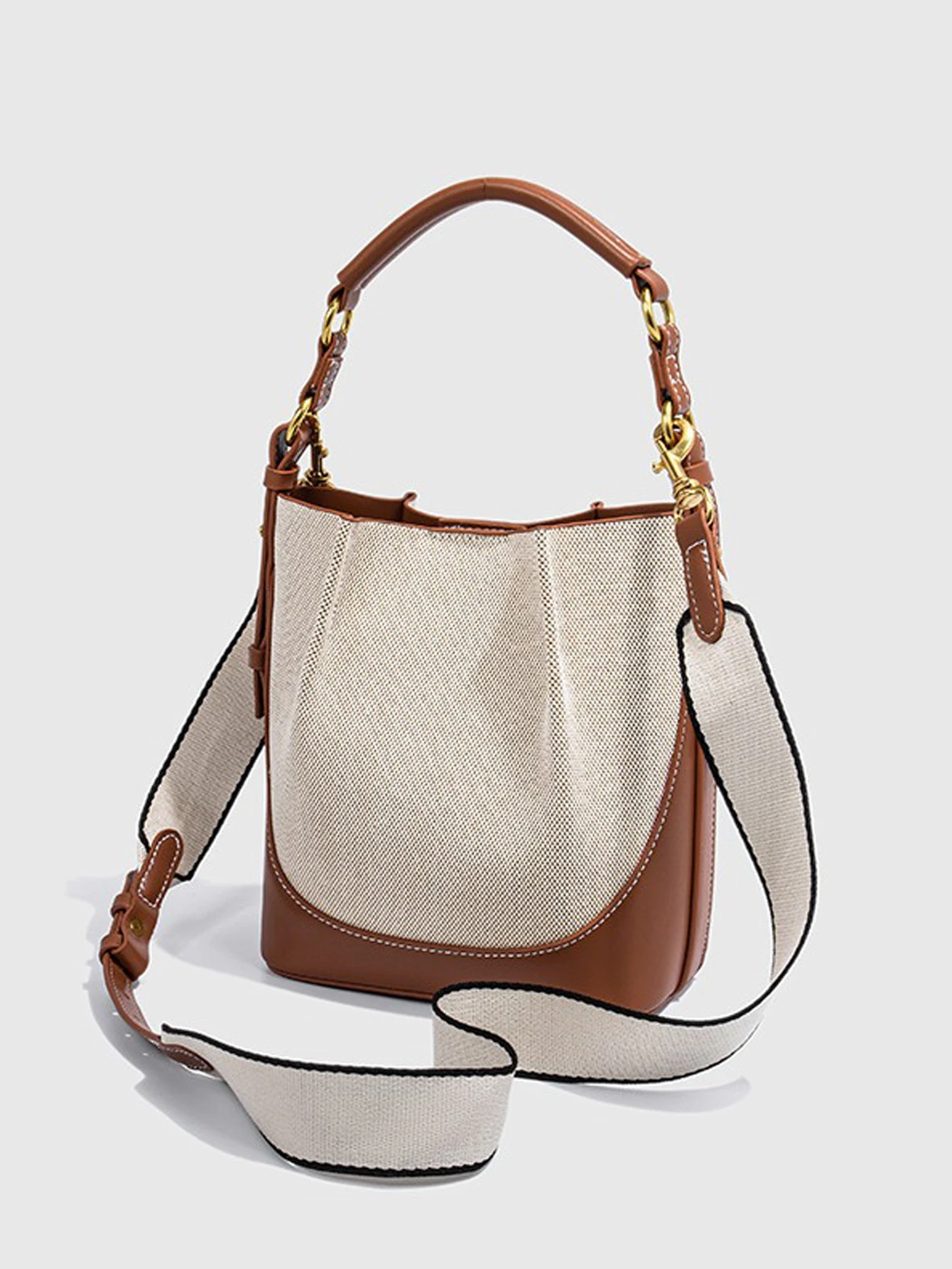 2024 nuova borsa a secchiello con tracolla a tracolla singola con tracolla larga di grande capacità 5