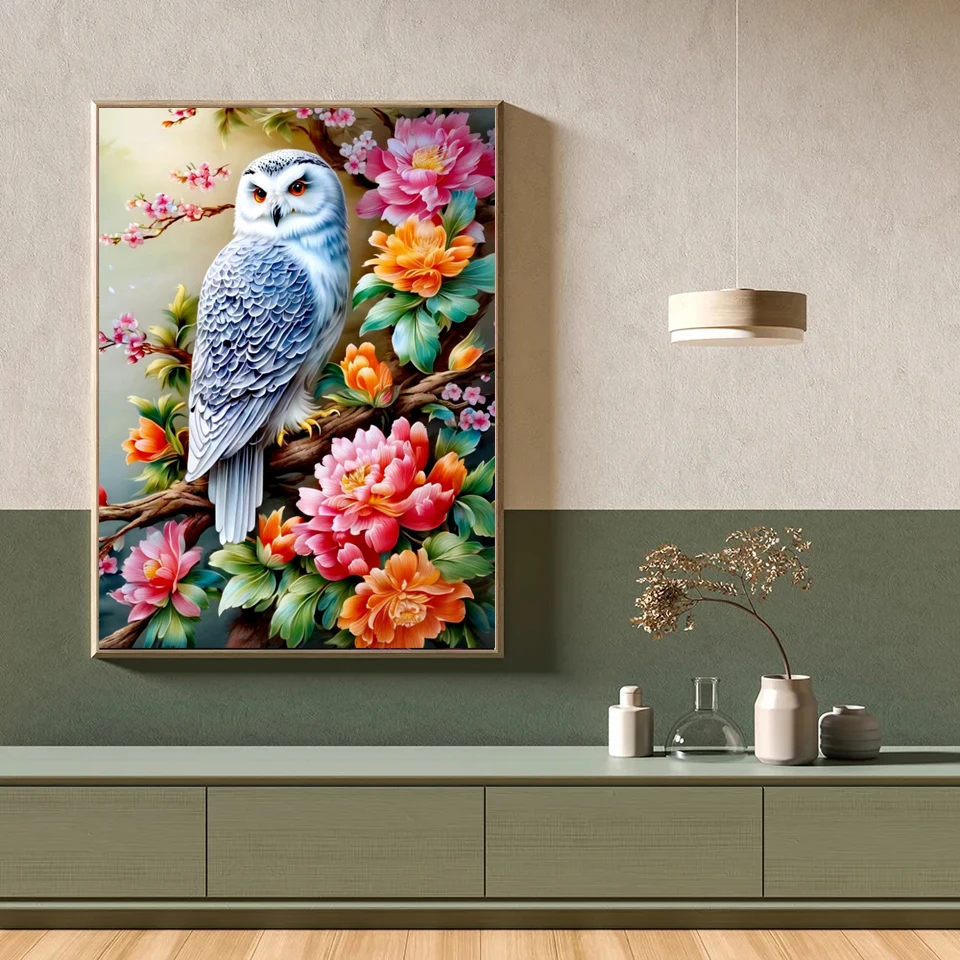 Fiore e uccello arte pittura diamante fai da te nuovo arrivo kit punto croce ricamo diamante pieno mosaico cucito decorazione di arte della parete 2