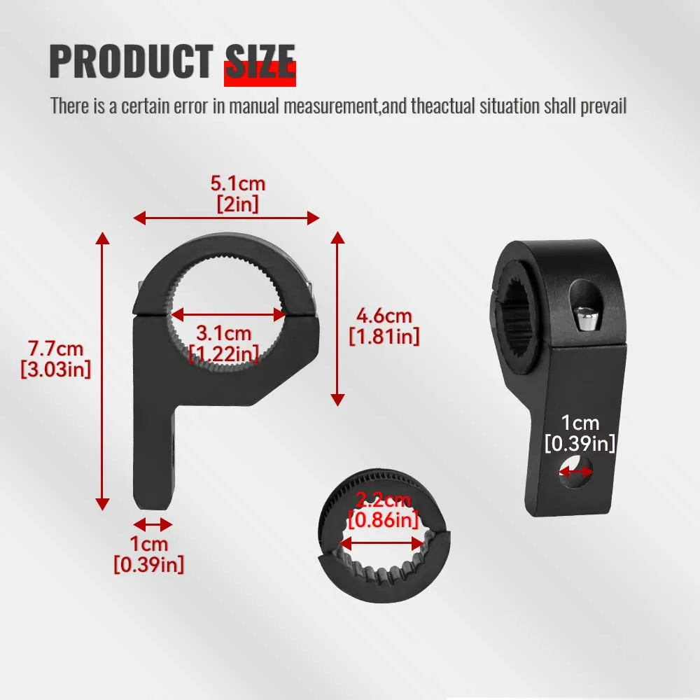 Staffa di montaggio Hot Bull Bar Faretto per luce di guida fendinebbia Staffa di morsetto universale per supporto per fendinebbia per auto e moto 2