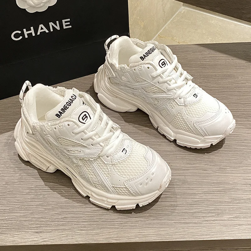 Nuove donne traspiranti sneakers in pelle PU scarpe basse da corsa scarpe sportive scarpe Casual traspiranti donna Chaussure Femme Sapatos 2