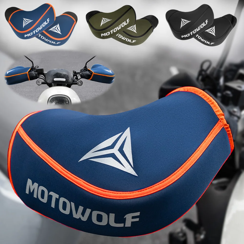 Guanti da moto invernali universali Manicotti per manubrio Striscia riflettente Guanti caldi per copertura manubrio per moto Scooter Equitazione 1
