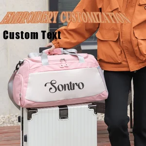 Borsa sportiva e fitness con separazione asciutta e bagnata, borsa di grande capacità, borsa portaoggetti multifunzionale a spalla singola 1