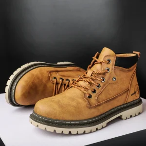 Autunno e inverno nuovi stivali casual da uomo alti stivali corti con suola spessa da uomo stivali Chelsea moda versatile scarpe da lavoro scarpe da guida 1