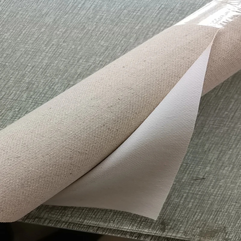 Primer acrilico senza acidi 400gsm miscela di lino pittura a trama media tela 5 metri di lunghezza rotolo 3