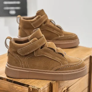 Autunno Inverno Scarpe economiche per uomo Moda Khaki Scarpe alte da uomo Scarpe comode con plateau Calzature casual da uomo Zapatos Hombre 1