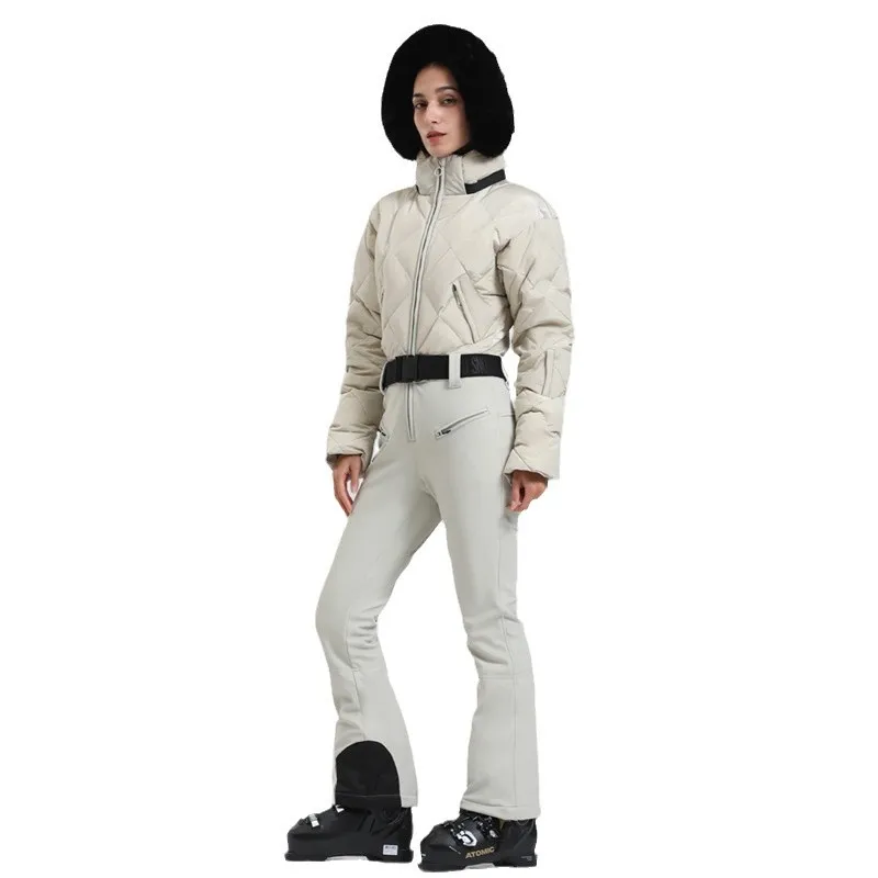 Gsou Snow Winter Donna Warm Down Snowsuit Sci all'aperto Caldo impermeabile antivento Snowboard Tuta intera Tuta da sci alla moda 5