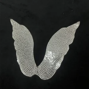 Dollbling Luxury Angle Wings strass colla a caldo ferro su accessori per materiali Bling 1