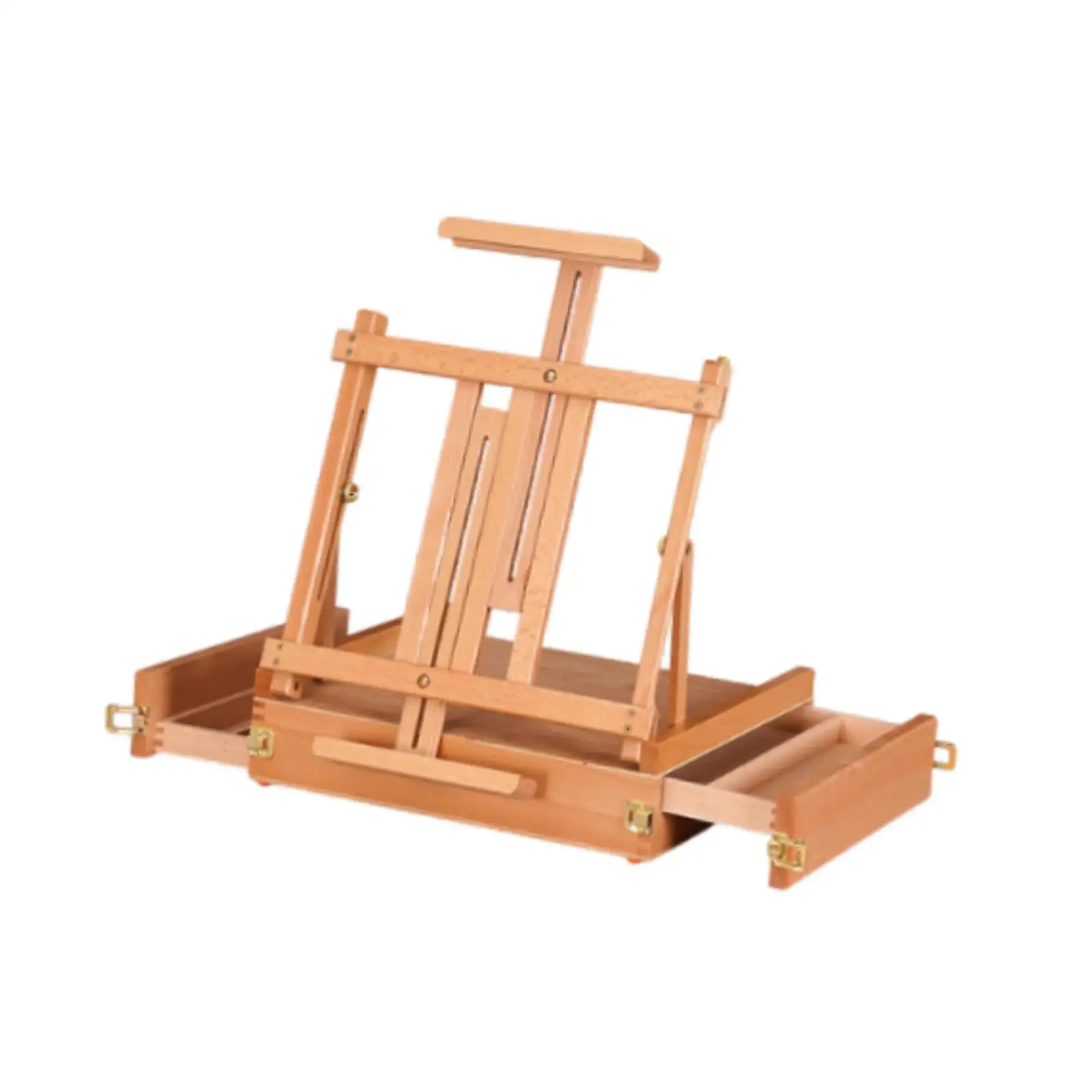 Cavalletto da tavolo Accessori per pittura portatili Scatola portaoggetti da tavolo per artista Scatola per schizzi per desktop Adolescenti adulti Artista Studente 2