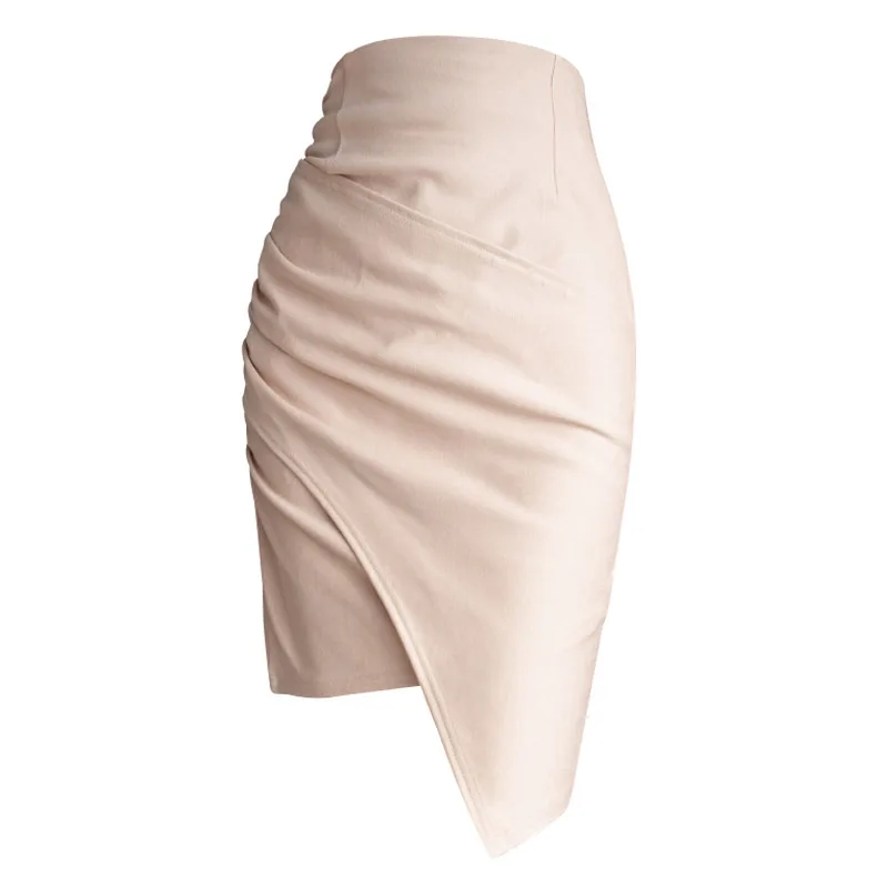 2025 Gonne corte da donna sexy estive Moda a vita alta Matita Office Lady Gonne nere eleganti e morbide per le donne Faldas D33 6