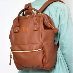 Borsa ad anello in pelle Pu stile tendenza giapponese zaino da uomo borsa per Laptop di grande capacità borsa da viaggio impermeabile borse da scuola Mochila Mujer 1