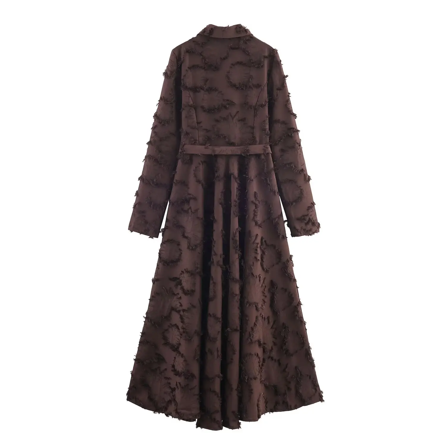 DiYiG DONNA 2025 autunno nuova moda con cintura attraverso il vento abito Joker manica lunga abito con bottoni Vestidos Mujer 2