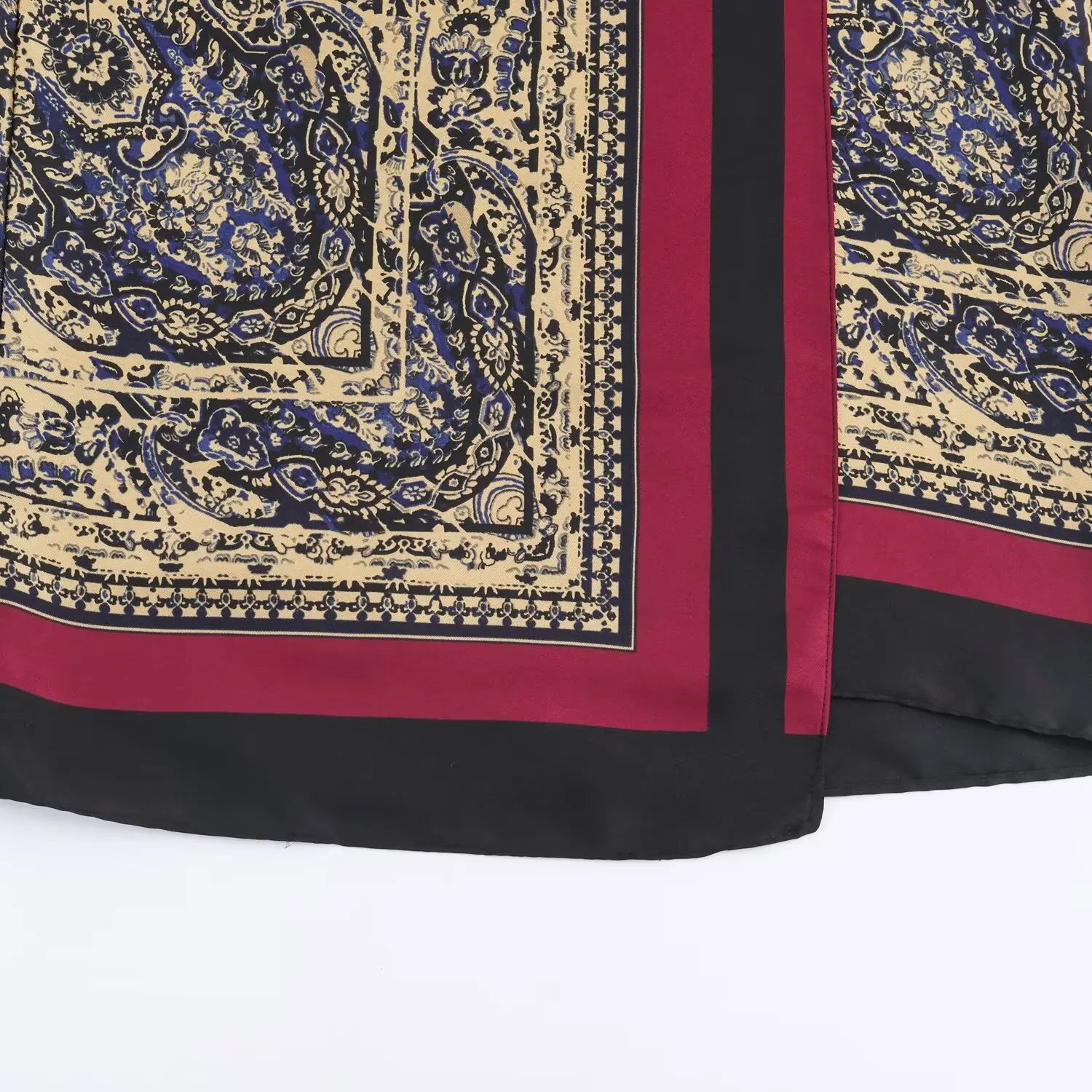 Gonne da festa con fasciatura con stampa vintage Gonne longuette divise eleganti da donna 2025 Gonne avvolte con paisley in stile vacanza con temperamento autunnale 5