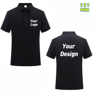 Polo in cotone 100% di alta qualità Stampa logo personalizzato Design personale Top Ricamo Estate Abbigliamento uomo e donna S-4XL 1