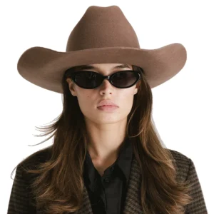 Cappello da cowboy in lana 100% autunno e inverno accessori dello stesso colore classico cappello da cowboy arricciato Panama sombrero vaquero 1