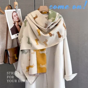 2025 Autunno Inverno Nuovo cane bassotto 185 * 65 cm Carino dolce adorabile Coppia carina Ragazze uomo Studente caldo Sciarpa morbida Scialle femminile 1