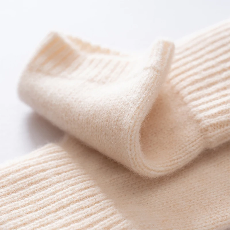 Guanti mezze dita in morbida lana merino al 100% invernale da donna Guanti senza dita lavorati a maglia caldi Guanti da polso Script15CM 4