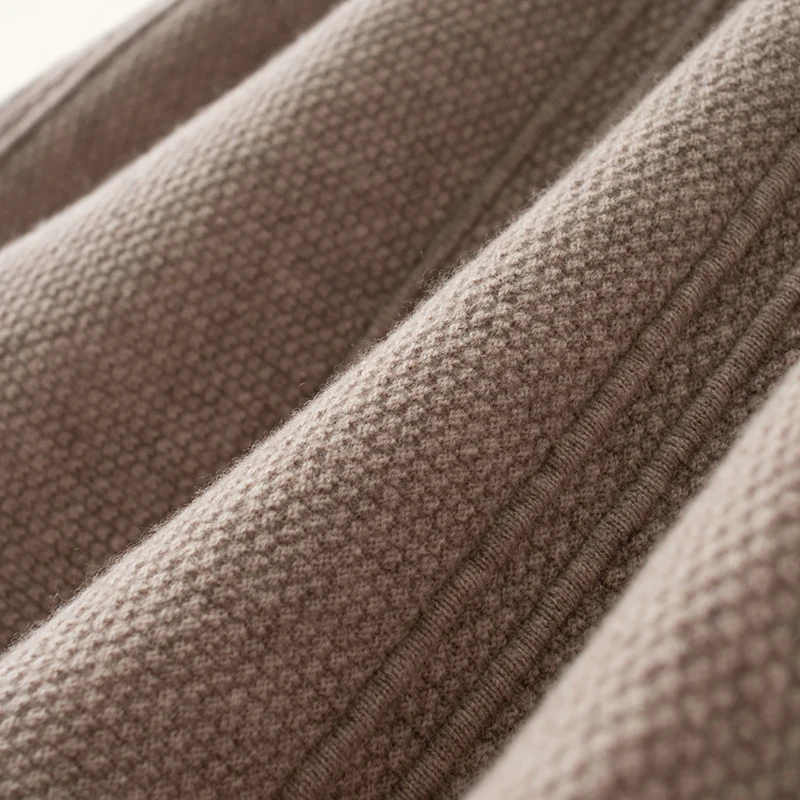 Autunno inverno abbigliamento donna gonna elastico a vita alta gonna a trapezio 100% lana Computer maglione lavorato a maglia gonna coreana a metà polpaccio 5