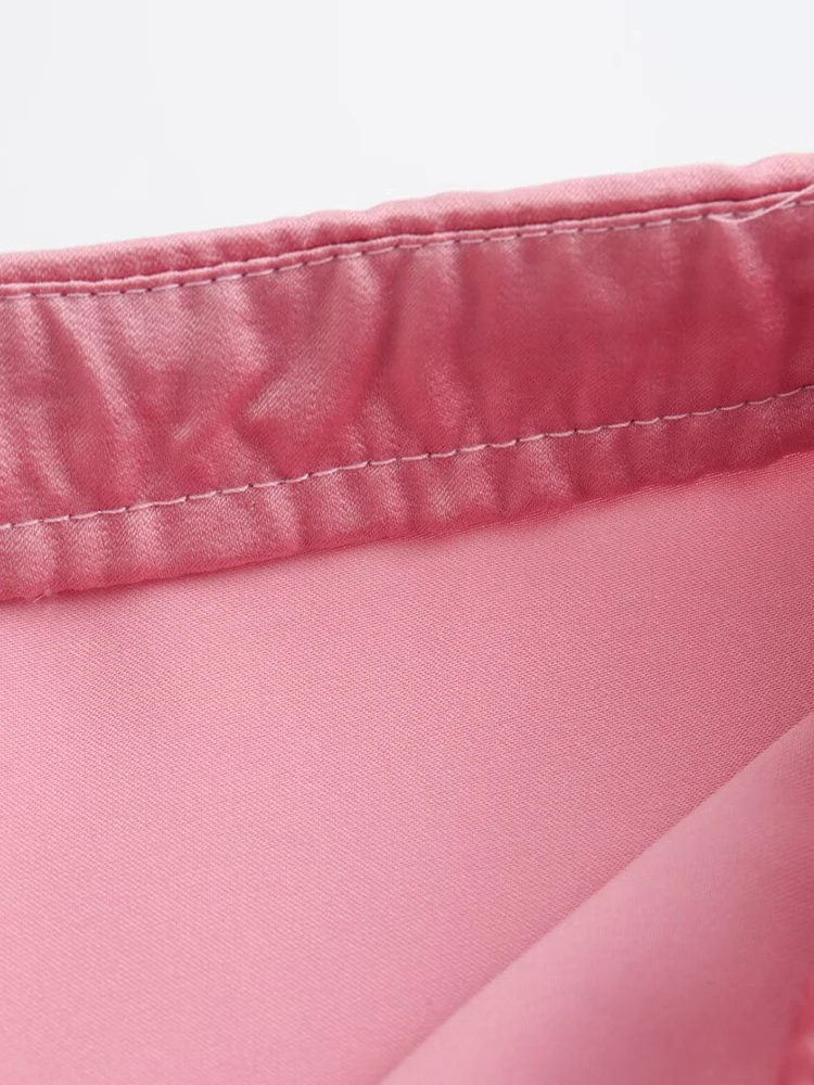 ZAJIA2025 Gonna lunga a trapezio drappeggiata avvolta sui fianchi in stile palazzo di moda femminile europea e americana 4