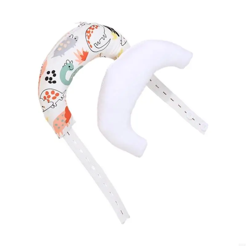 Cuscino cotone con copertura rimovibile Modello cartone animato Supporto per collo per baby cuscino 69He 2