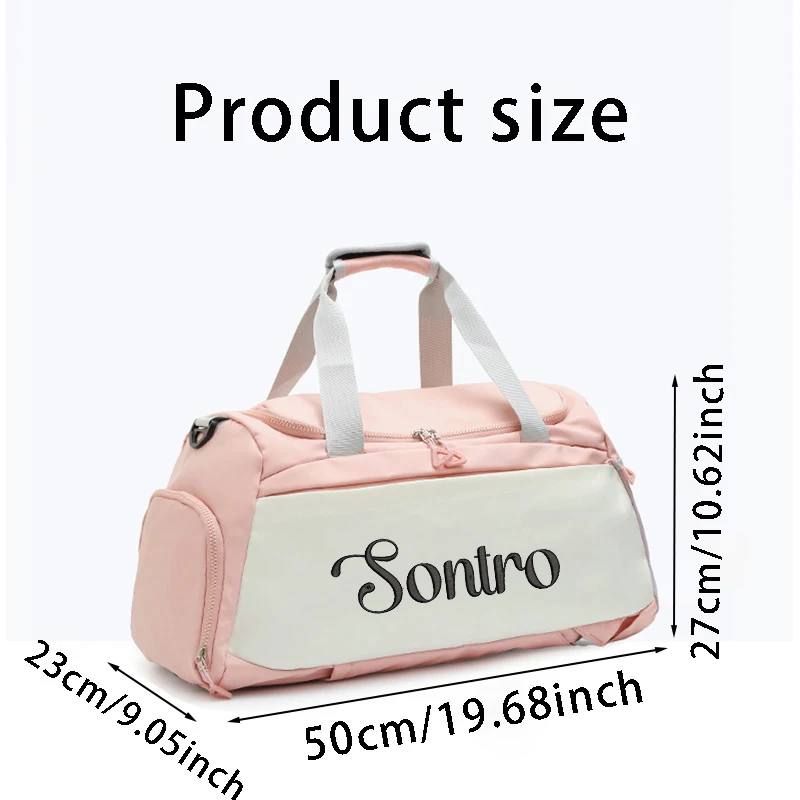 Borsa sportiva e fitness con separazione asciutta e bagnata, borsa di grande capacità, borsa portaoggetti multifunzionale a spalla singola 6