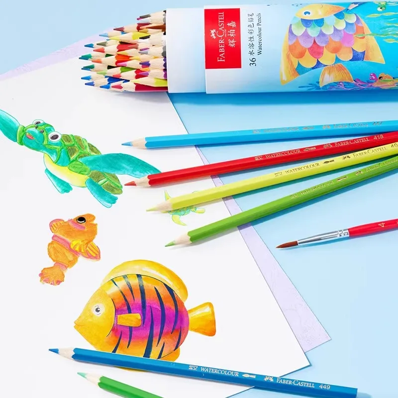 Faber Castell Set di matite colorate 24/36/48 colori Artisti per disegnare Schizzi Ombreggiatura Matita da colorare Piombo Cancelleria scolastica 5