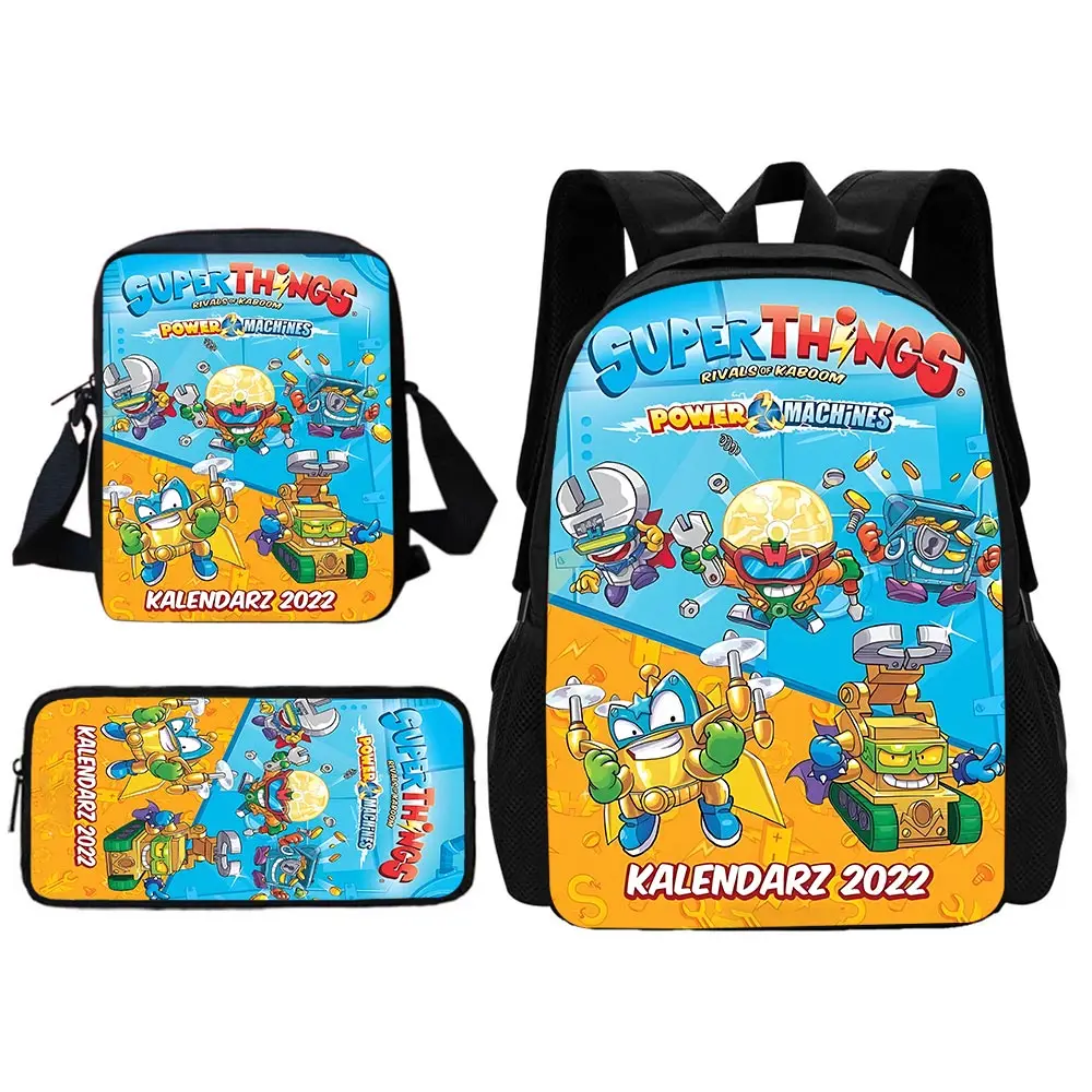 Zaino scolastico per bambini Super Zings SuperThings con borsa a tracolla Borse per matite Borse da scuola per ragazzi e ragazze Miglior regalo 1
