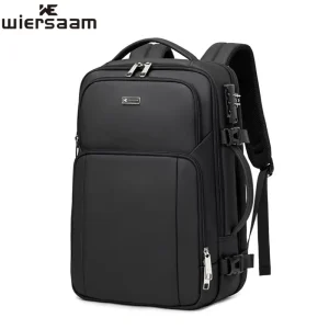 WIERSOON Zaino da lavoro da 18 pollici da uomo con ricarica USB Zaino da viaggio per laptop Mochila per donna 1