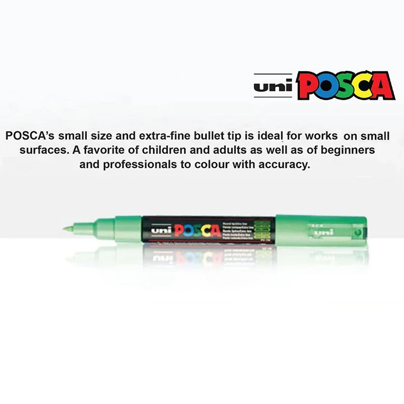 Uni Posca Set di pennarelli Vernice acrilica Disegno PC-3M Colores Astuccio per matite Graffiti Evidenziatore fai da te Astuccio per penne Forniture artistiche di cancelleria 2
