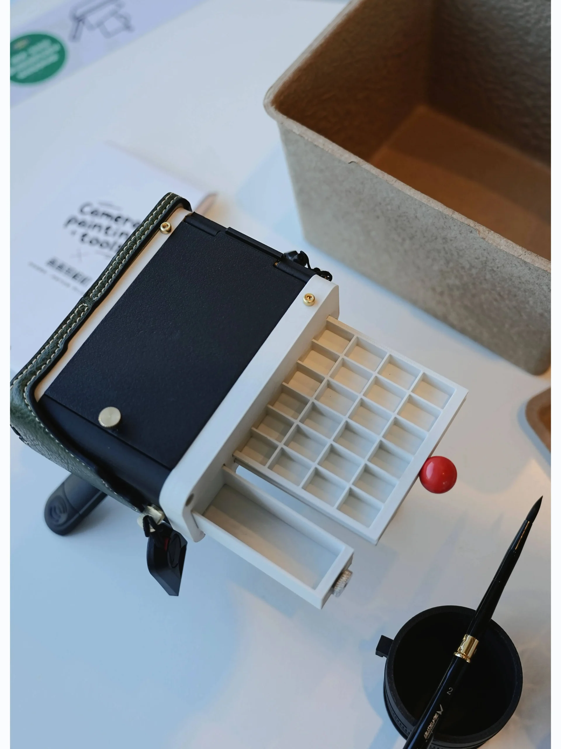 Pittura Fotocamera Scatola di vernice Tavolozza di cornici Schizzo esterno Cavalletto Design Regalo creativo 5